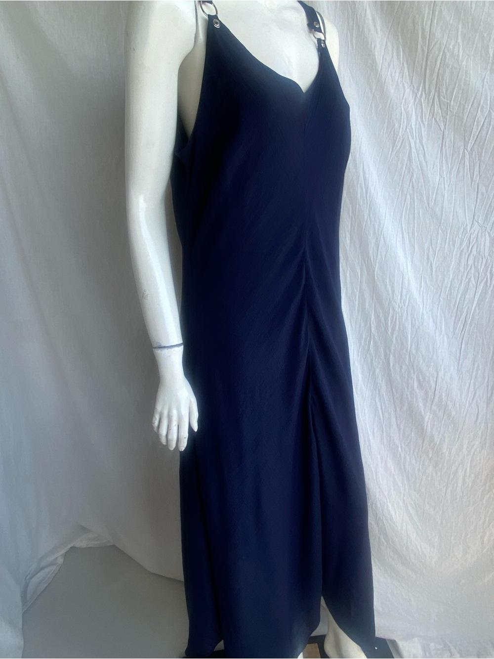 Joseph Ribkoff Navy Cocktail Dress Asymmetrical Hem Size 16